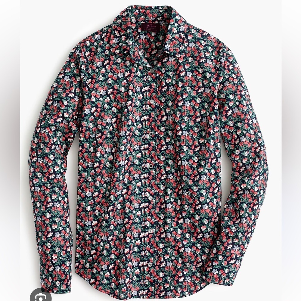J. Crew Liberty Fabric Sarah Floral Shirt Sz 6